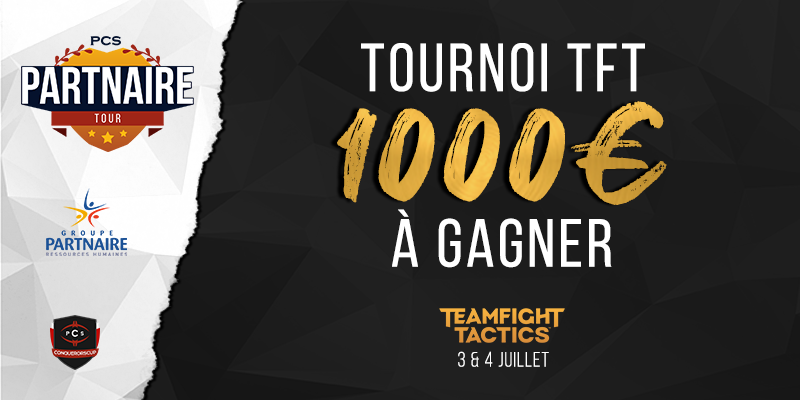 PCS_Original's tweet photo. À l'occasion du #PartnaireTour, nous organisons un tournoi @TFT_France avec 1000€ de #CASHPRIZE !

Le tournoi sera diffusé sur :
📺https://t.co/b30Hc8PT9h

Pour vous inscrire :
➡https://t.co/1pWQb7GGJw

@PartnaireFrance❤️🖤

🎁 #concours  https://t.co/RL5CbqaiYH
#tournoi #TFT https://t.co/H2hjTSZcxd