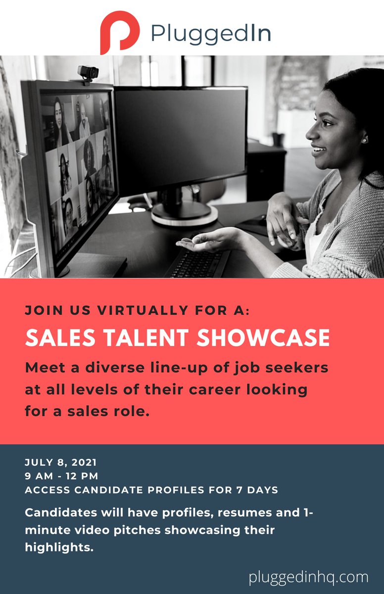pluggedinhq's tweet image. Bringing together STL area employers and sales professionals for a day of connecting &amp;amp; hiring, virtually!
Jobseekers register here -app.pluggedinhq.com/event/J6BUBFX/…
Employers register here - form.typeform.com/to/HpO17UpD
