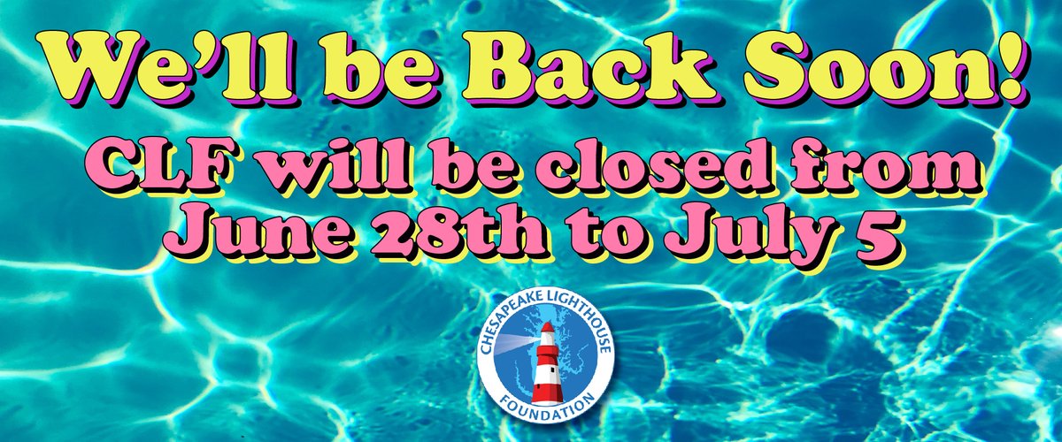 Hey #CLFCommunity, the #CLF main office will be closed from June 28th to July 5th in honor of Independence Day. We hope you enjoy this time celebrating with your family and we will see you soon! 🏖️🇺🇸🌞