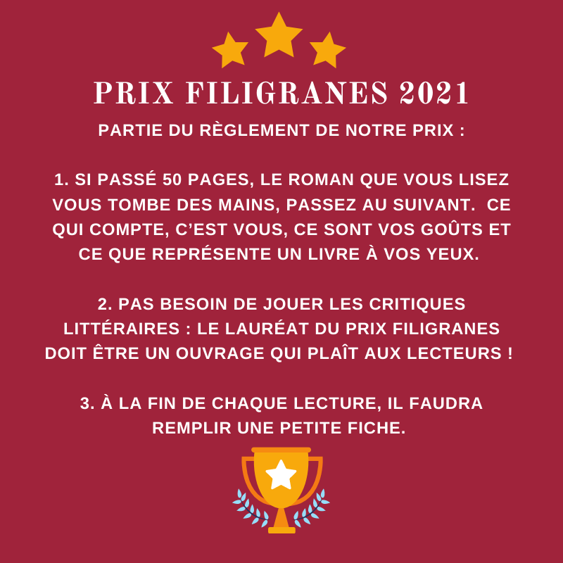 ✨ Vous rêvez de faire partie du jury de la 6ème édition du Prix Filigranes ? C'est parti ! 🏆 #prixfiligranes2021