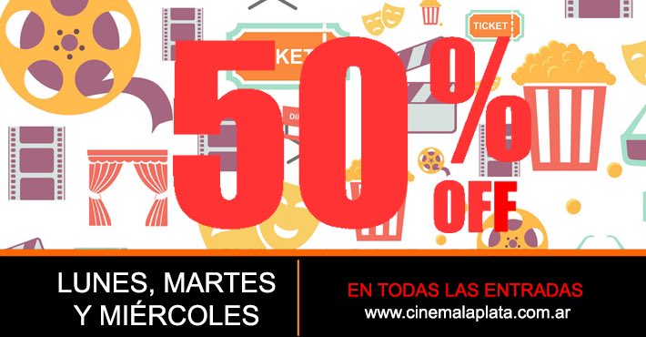 🍿🎫 HOY todas las ENTRADAS a MITAD DE PRECIO; incluyendo la sala 4D 🎫🙌🏻
Chequeá toda la cartelera y comprá tus entradas en cinemalaplata.com.ar!