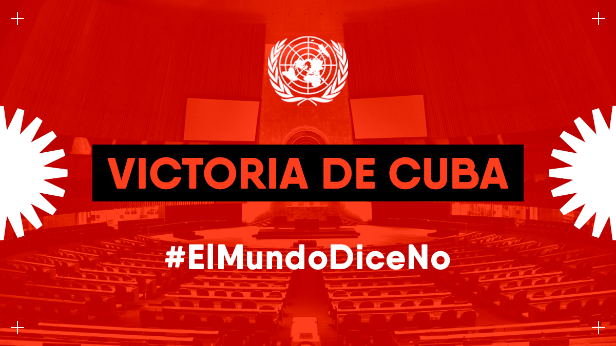 Es otra contundente victoria de #Cuba🇨🇺, de nuestro heroico pueblo. Es un triunfo de la verdad y la justicia.

#ElMundoDiceNo