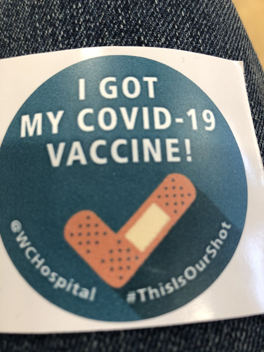 Second shot! This time Moderna. Thanks to the staff of WCH and the Mid West Toronto OHT.  Hoping to contribute to another record day for vaccinations in Ontario.