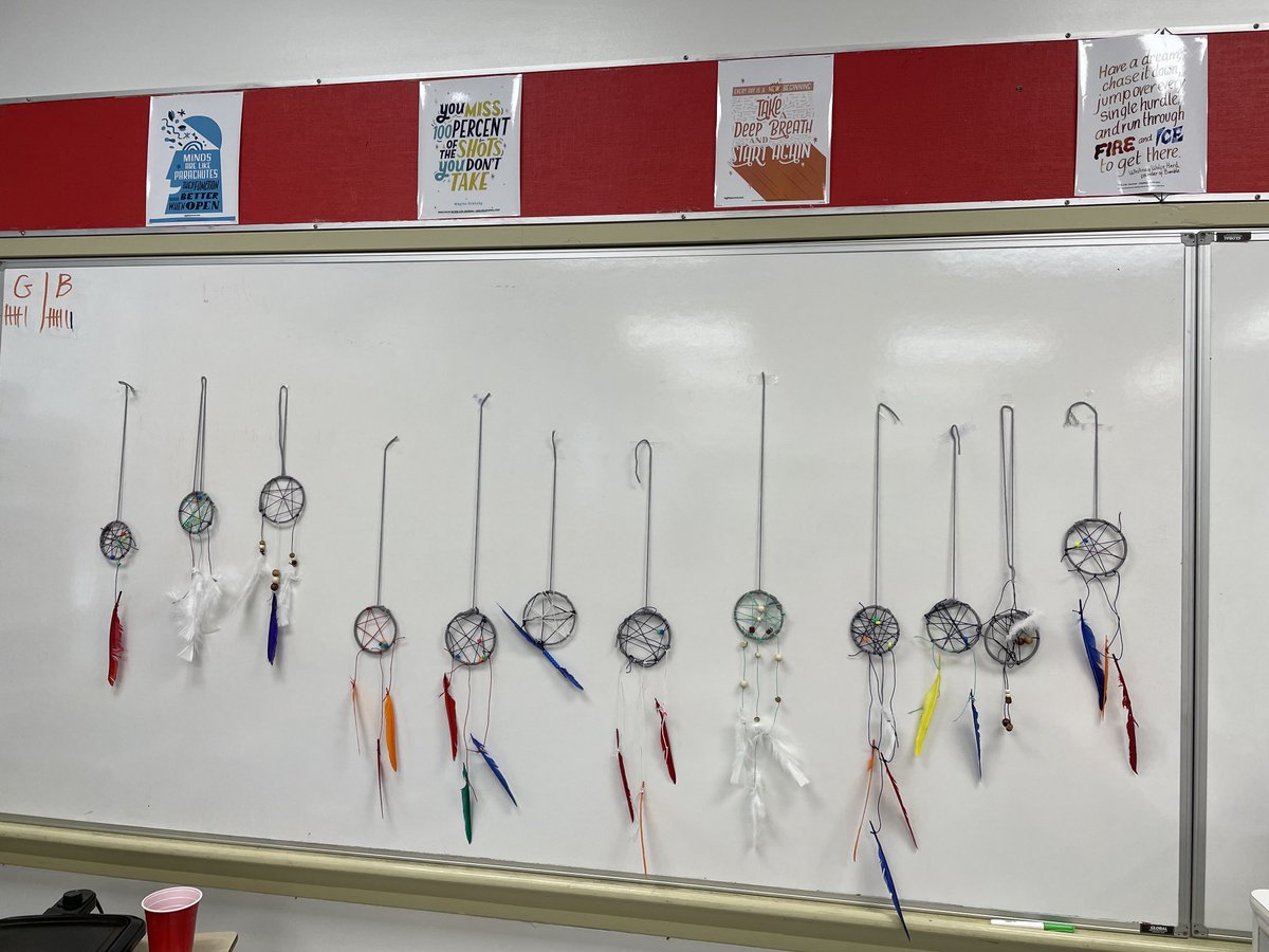 bothaschoolCSD's tweet photo. Creating dream catchers for indigenous peoples day! #csd71 #bothaAbschool https://t.co/eJSa0AljSK