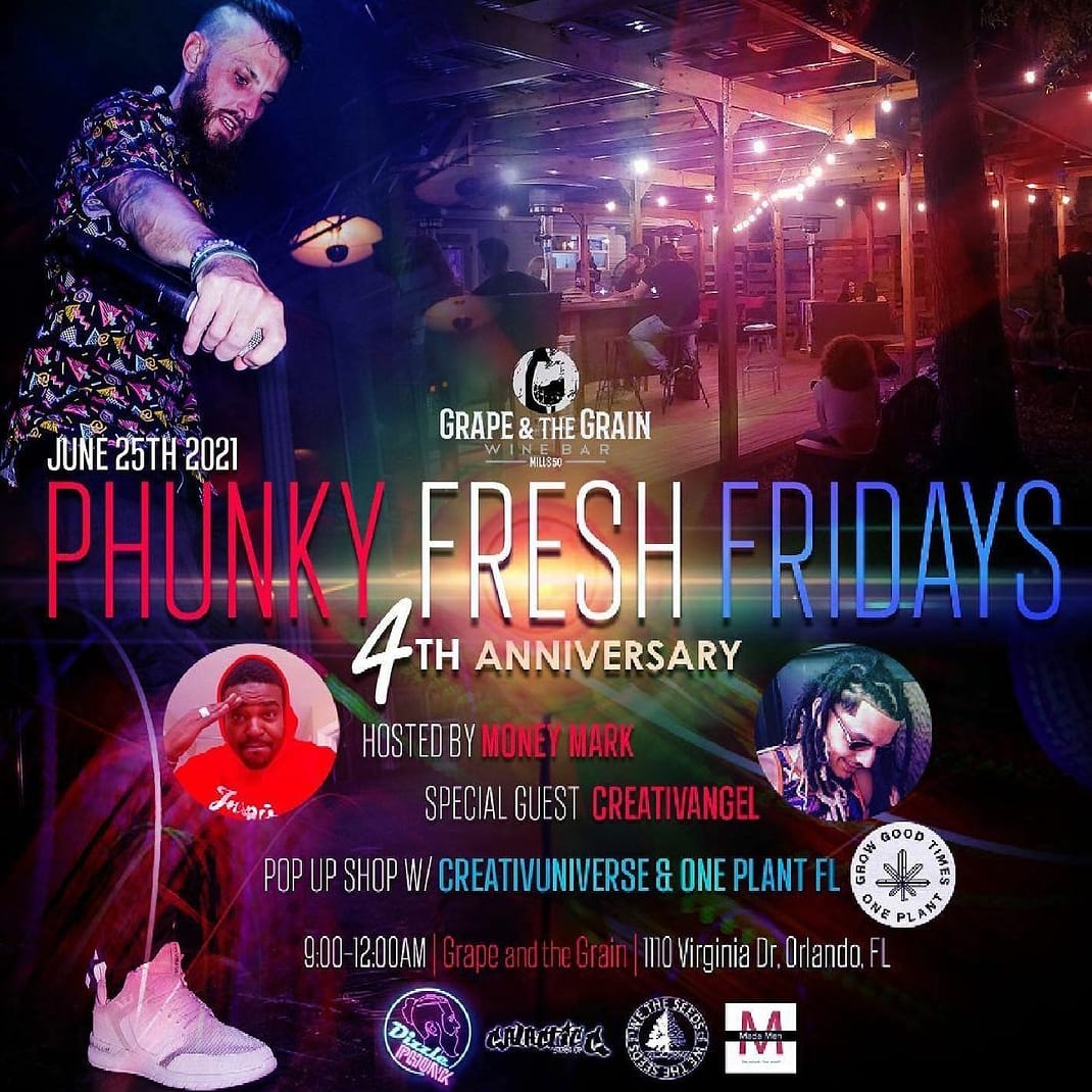 Catch me performing live alongside my brother <a href="/aries_rue/">JaWaan LaRue</a> this Friday at the @grapeandthegrain for the 4 year anniversary of Phunky Fresh Friday's! My brother <a href="/dizzlephunk/">Dizzlephunk</a> hit the 4 year milestone so we celebrating proper. 🔥 #CMRLIFE #PHUNKYFRESHFRIDAY