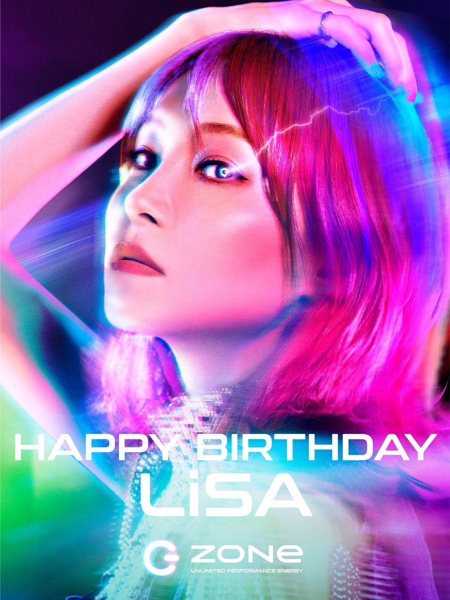 zone_energy_jp's tweet photo. 無敵のLiSA（@LiSA_OLiVE）さん、
6/24 お誕生日おめでとうございます🎉🎉🎉

今日からの「新時代の始まり」、
ますます充実した伝説の日々になりますように👁️
今日もいい日だっ！

#LiSA誕生祭2021 #ZONeエナジー https://t.co/aDk4OMa1Vd