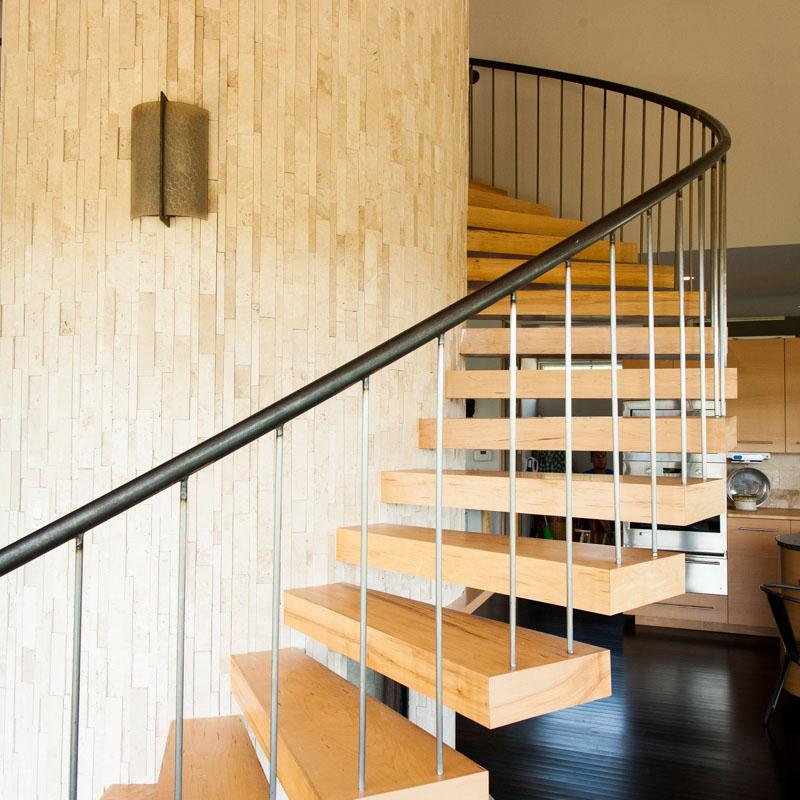 AllisonJaffeID's tweet image. This custom floating staircase encircles a double-sided fireplace.
-
It's hidden support beams make the entire structure a functional piece of art connecting multiple areas and levels of this home.
-
It's a brilliant example of how great design and engineering go hand in hand.