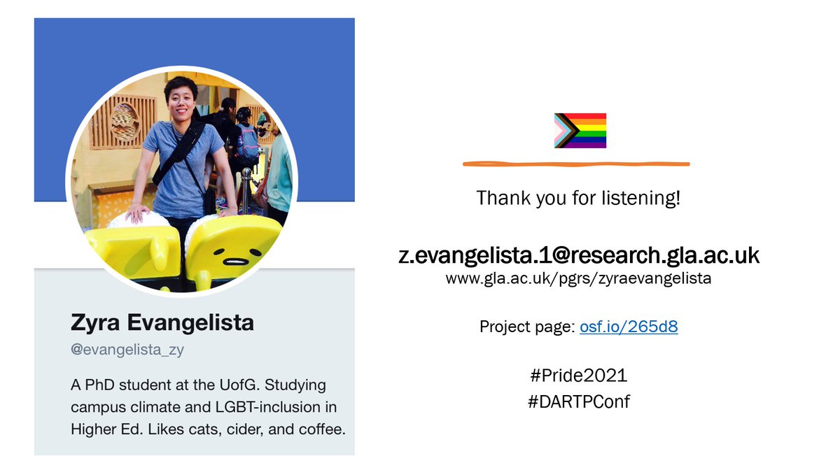 evangelista_zy's tweet photo. It was nice seeing familiar faces in the virtual crowd πΈ ..thanks for coming to the session @maxine_swingler @hollyscott248! @BPS_DARTP #DARTPConf #LGBTpsychology @UofGPsychology @CatherineLido @UofGEducation #TeamUofG #UofGFWC #Pride2021Β οΏΌ https://t.co/dMWmx2LhU8