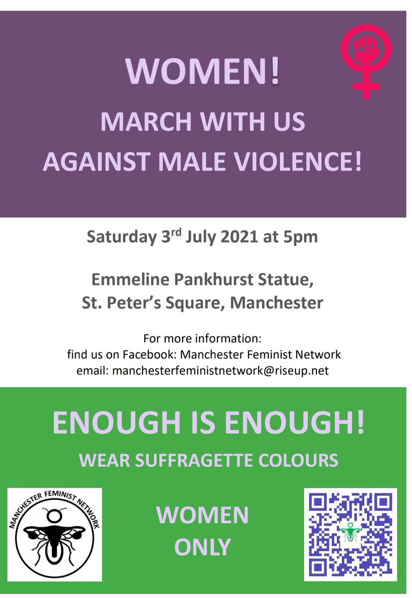 MancFemNet's tweet image. #EnoughIsEnough Women march with us on 3rd July #Manchester