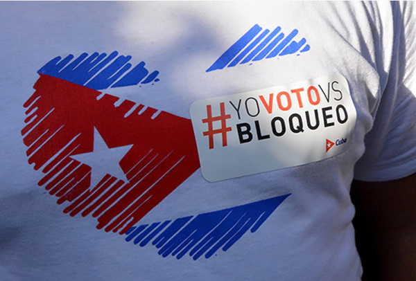 Una vez más #ElMundoDiceNo al #InjustoBloqueo hacia #Cuba hoy en la #ONU, los cubanos agradecemos el apoyo y alzaremos la voz para continuar exigiendo #AbajoElBloqueo  #NoMásBloqueo