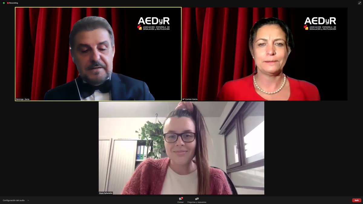<a href="/ACCIONA/">ACCIONA</a> #CongresoDigitalAEDyR | Premios

Y la ponencia más votada por los asistentes a la Sesión 3 es la de: 

Iliane Rafaniello (<a href="/surphase_swe/">Surphase</a>) en la que presentó un dispositivo autónomo de monitorización no-invasiva y en tiempo real del fouling y limpieza de membranas