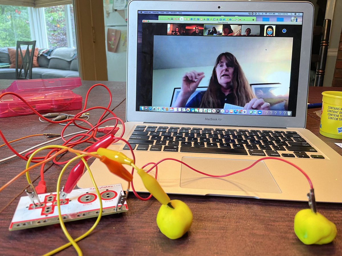 Great PD today learning about @scratch & @makeymakey!  Special TY to @blwyman @AudraKaplan @CSforMA @csteachersgb