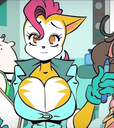 delta_hronum's tweet photo. Fan art of Dr. Pussycat from PeePooDo, who has very big eyes 
#furryart #furry #peepoodoo #moniquepussycat #artistsontwitter #art https://t.co/8i7pdIMz6J