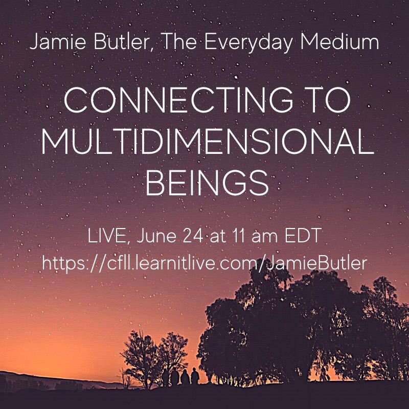 thecenteratl's tweet photo. Join @Jamiebutler tomorrow at 11am EDT for a LIVE online class, “Connecting to Multidimensional Beings”. Register to attend at https://t.co/KTEe4wXuDz https://t.co/Kb7CzV3ugz