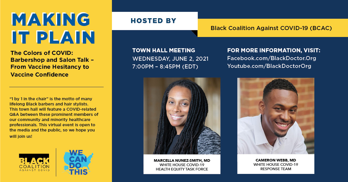 Did you watch the @BCAgainstCOVID and #WeCanDoThis campaign virtual event featuring Black barbers and hairstylists? Check it out on the @BlackDoctor_Org Facebook page! facebook.com/BlackDoctor.or… #VaccineReady