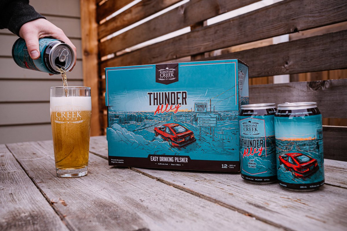Thunder Alley Easy Drinking Pilsner is available <a href="/bountifulmarket/">Bountiful Market YEG</a> and online at ribstonecreekbrewery.ca/store for delivery. Just in time for those smoking hot summer days!