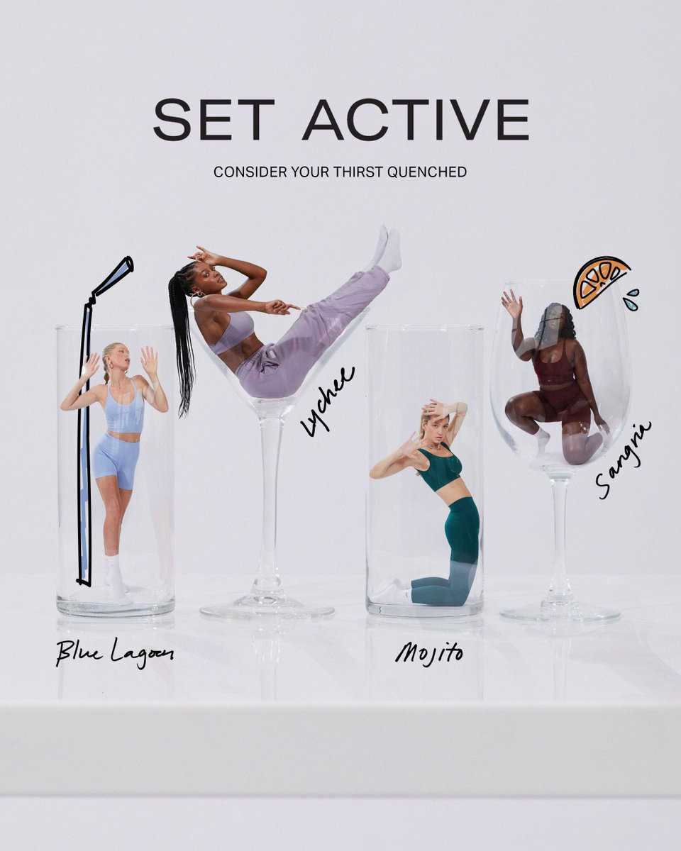 set_active's tweet image. Bar's open: MOJITO, LYCHEE, SANGRIA and BLUE LAGOON - Limited colors so good they'll quench your thirst. What color are you drinking?