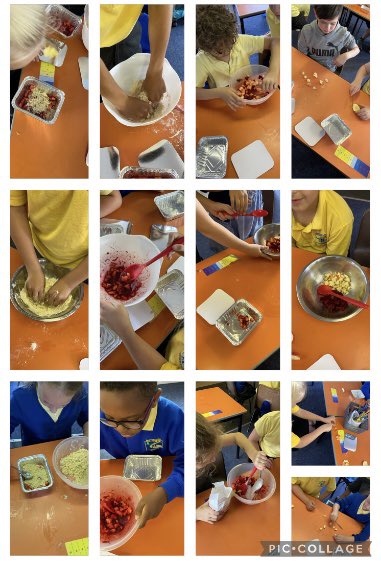 ButtonLane_'s tweet photo. Apple and raspberry crumbles! They smell delicious! Hopefully they taste just as good when #3BT let their grownups cook them this evening! #designtechnology https://t.co/RUZS0D15DY