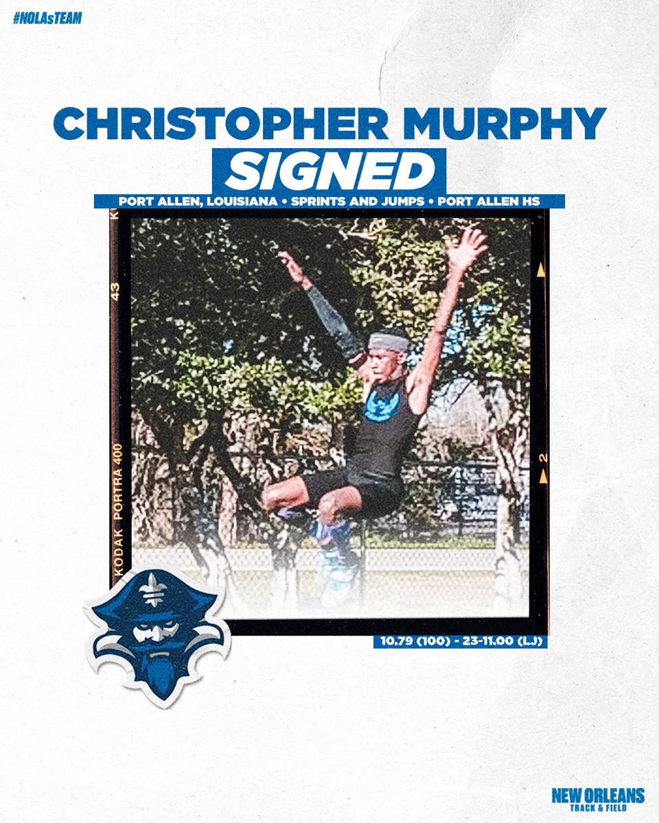 It won't take long for our latest signee to get to New Orleans 😏

Welcome Louisiana product Christopher Murphy (<a href="/Christo08259260/">cjmurphy2021</a>) by way of Port Allen!

The championship-winning sprinter &amp; jumper was a standout with <a href="/PortAllenPels/">Home of the 🅿️elicans! 💙🖤</a> 😤

📰 - bit.ly/35TBoRL

#NOLAsTeam⚔️