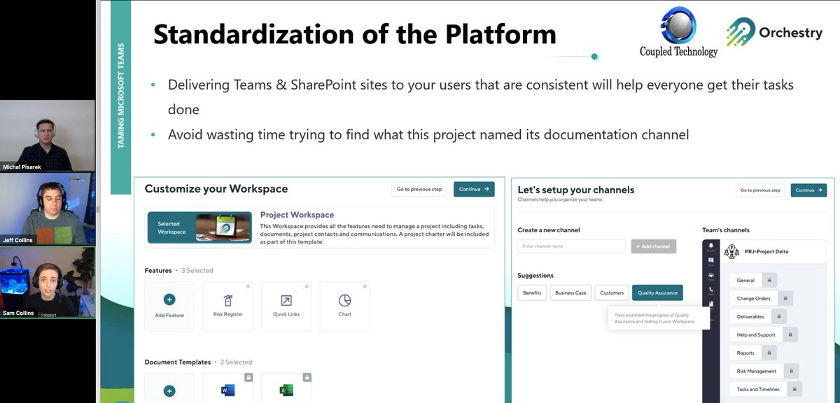 OrchestrySoft's tweet photo. #TamingTeams : Stop wasting time trying to find a project / team /channels.

Tame #MSTeams through #standardization of #MicrosoftTeams  team naming, channel naming &amp; metadata.  Great tip @SamC148 

Tame MS Teams w/ @CoupledTech &amp; @OrchestrySoft now! 
https://t.co/yCE9aE2NH5 https://t.co/ojGY1kvlZ1