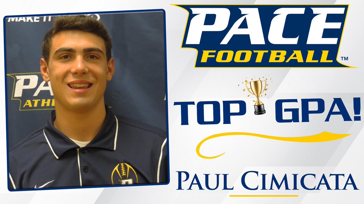 PaceUFootball (@paceufootball) on Twitter photo Congrats to Paul Cimicata on having the highest GPA on the team. This young man is truly defining what it means to be a Student Athlete #FAW2GID #Setternation <a href="/11_cimicata/">Paul Cimicata</a> Congrats to Paul Cimicata on having the highest GPA on the team. This young man is truly defining what it means to be a Student Athlete #FAW2GID #Setternation <a href="/11_cimicata/">Paul Cimicata</a>