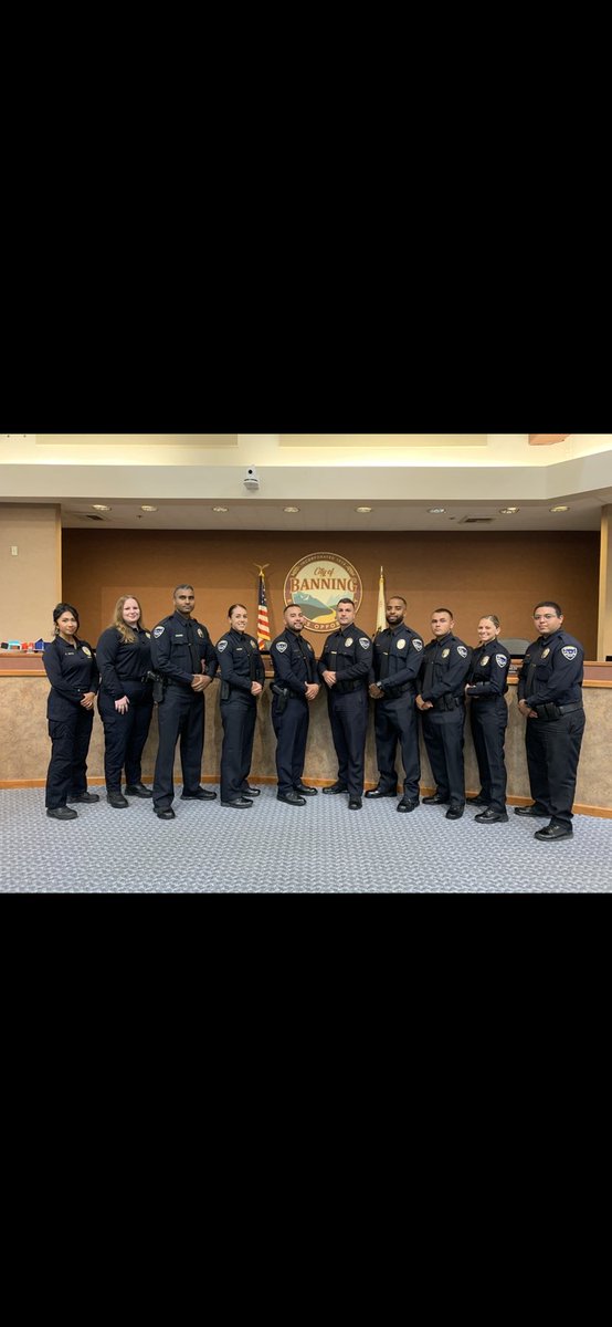 BanningPolice's tweet photo. The Banning Police Officer’s Association would like to congratulate and welcome our new Police Officers and Public Safety Dispatchers to the Banning Police Department family. https://t.co/fyZqrQIV3l
