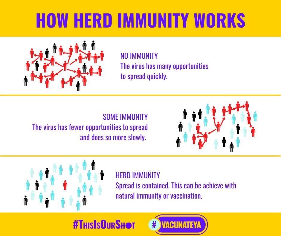 ThisIsOurShot's tweet photo. Why herd immunity matters. #thisisourshot to get this pandemic under control.

#vacunateya #itsuptoyou https://t.co/DwNldL0ktG