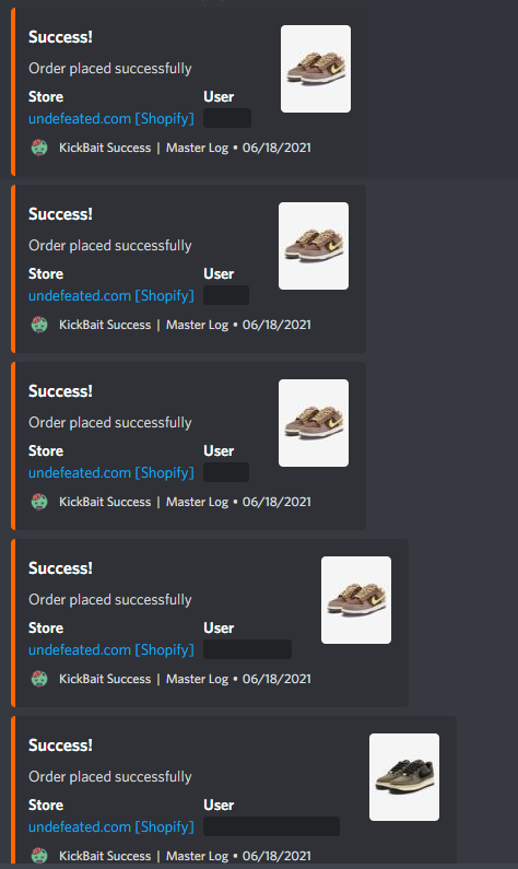 kickbaitio's tweet photo. Of course users had success with Kickbait on Undefeated for their AF1s and dunks😉 https://t.co/BidvfvdkPo
