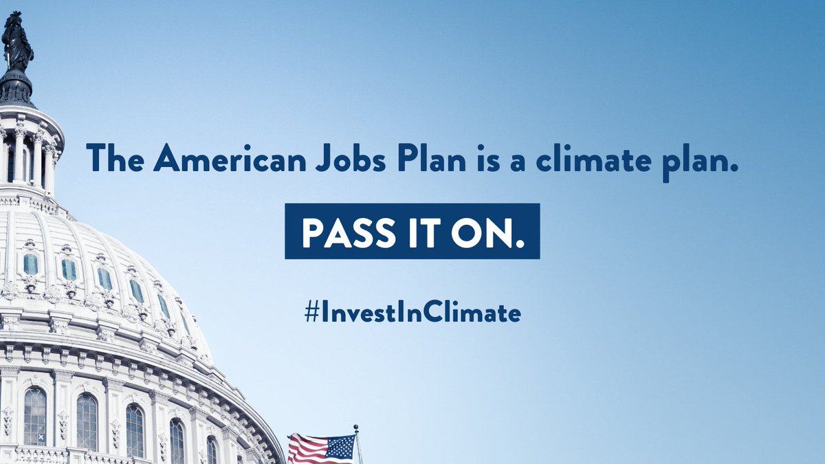 It’s time to #InvestInClimate. That means real, transformative action to build a clean energy economy and create millions of good-paying jobs. #ActOnClimate