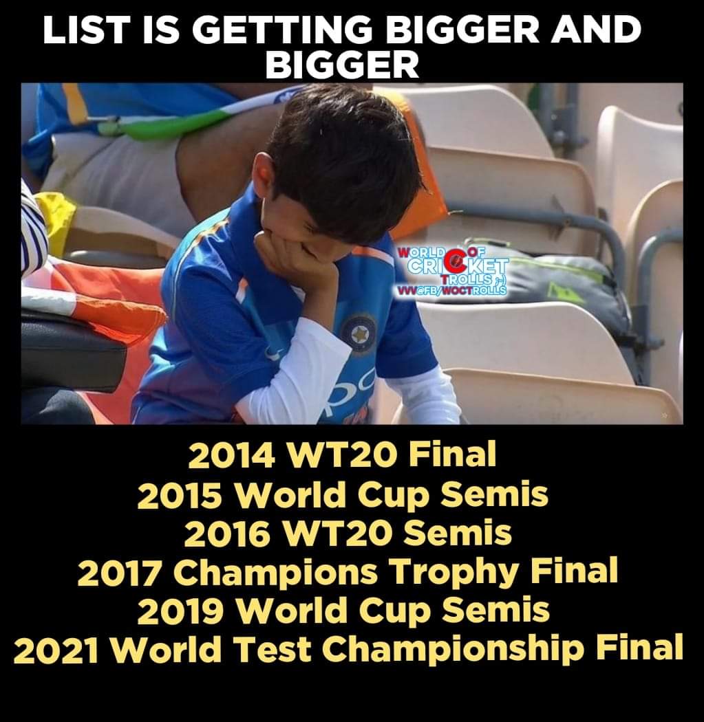 MaheshwariRahil's tweet photo. Kohli can't win tournaments, championship period.
#ICCWorldTestChampionship #INDvNZ #Sackkohli https://t.co/6TJ4HhFPx4