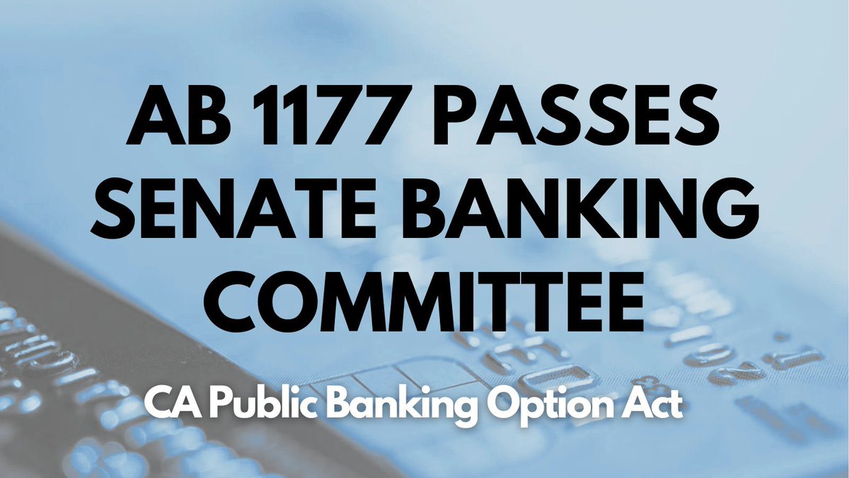 We passed our first hurdle in the Senate! With #AB1177, universal banking access would be life-changing for millions of Californians. An equitable economy requires equitable access to basic banking—there’s a real social objective to creating a system that doesn’t exploit people.