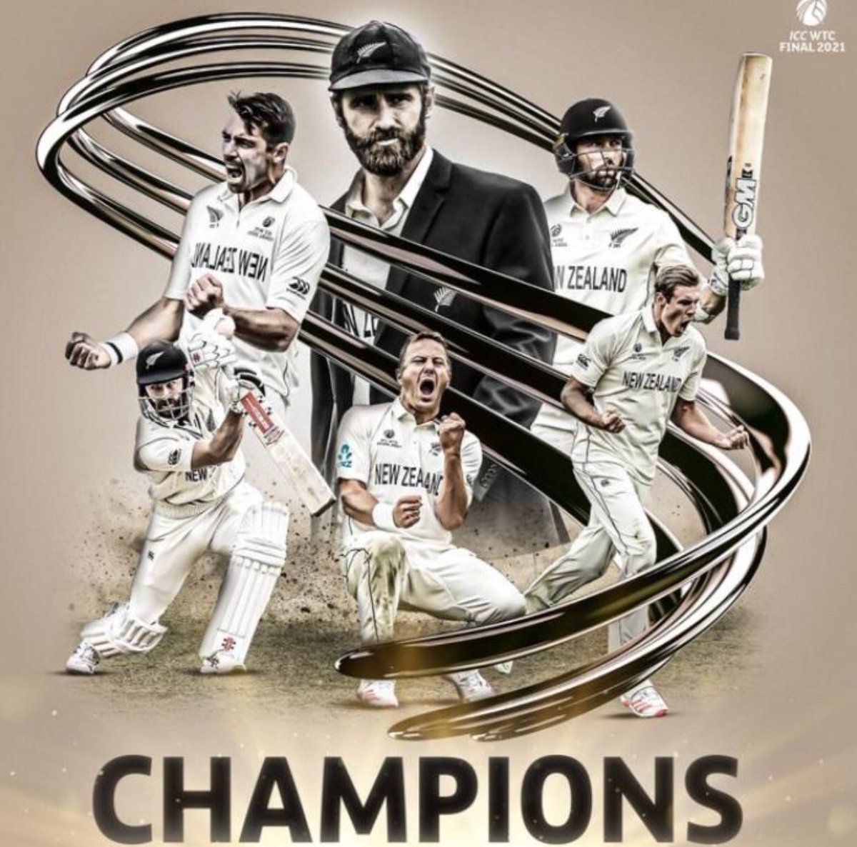 mask__boy's tweet image. #CongratulationNZ 💝
🏆Champions- - - -NewZealand 🇳🇿
#INDvNZ #WTC21final #WTC21