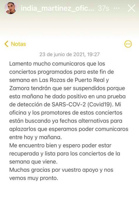 ⚫️ Anunciamos el aplazamiento del concierto previsto para el día 27 Junio de <a href="/IndiaMartinez/">India Martínez</a> en Zamora. El <a href="/AytoZamora/">Ayto de Zamora</a> y promotores estamos ultimando con la artista la reubicación del concierto para una fecha “muy próxima” y que comunicaremos en las próximas horas <a href="/33producciones/">33producciones</a>