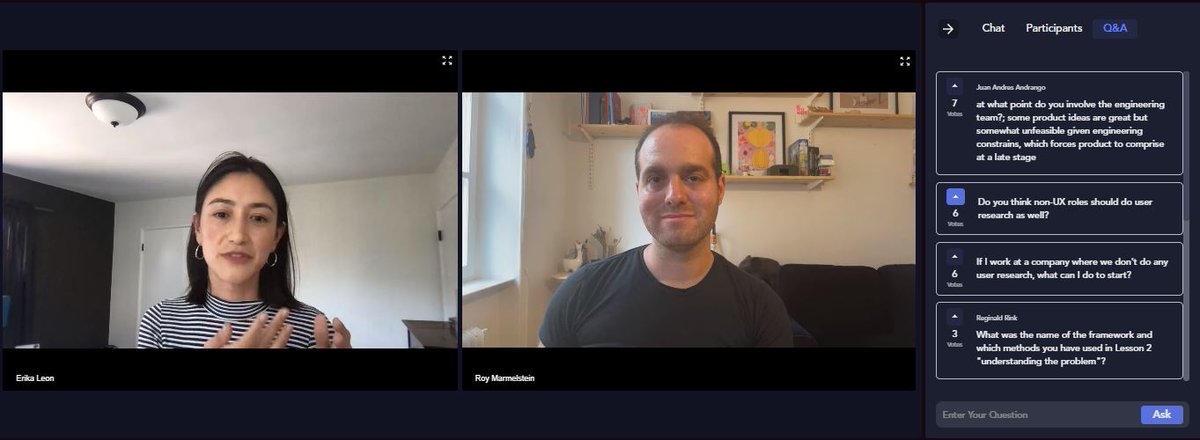 Amazing how virtual experience really can offer true engagement #QandA #Addc #Addc2021 #ErikaLeon <a href="/wallapop/">Wallapop</a>