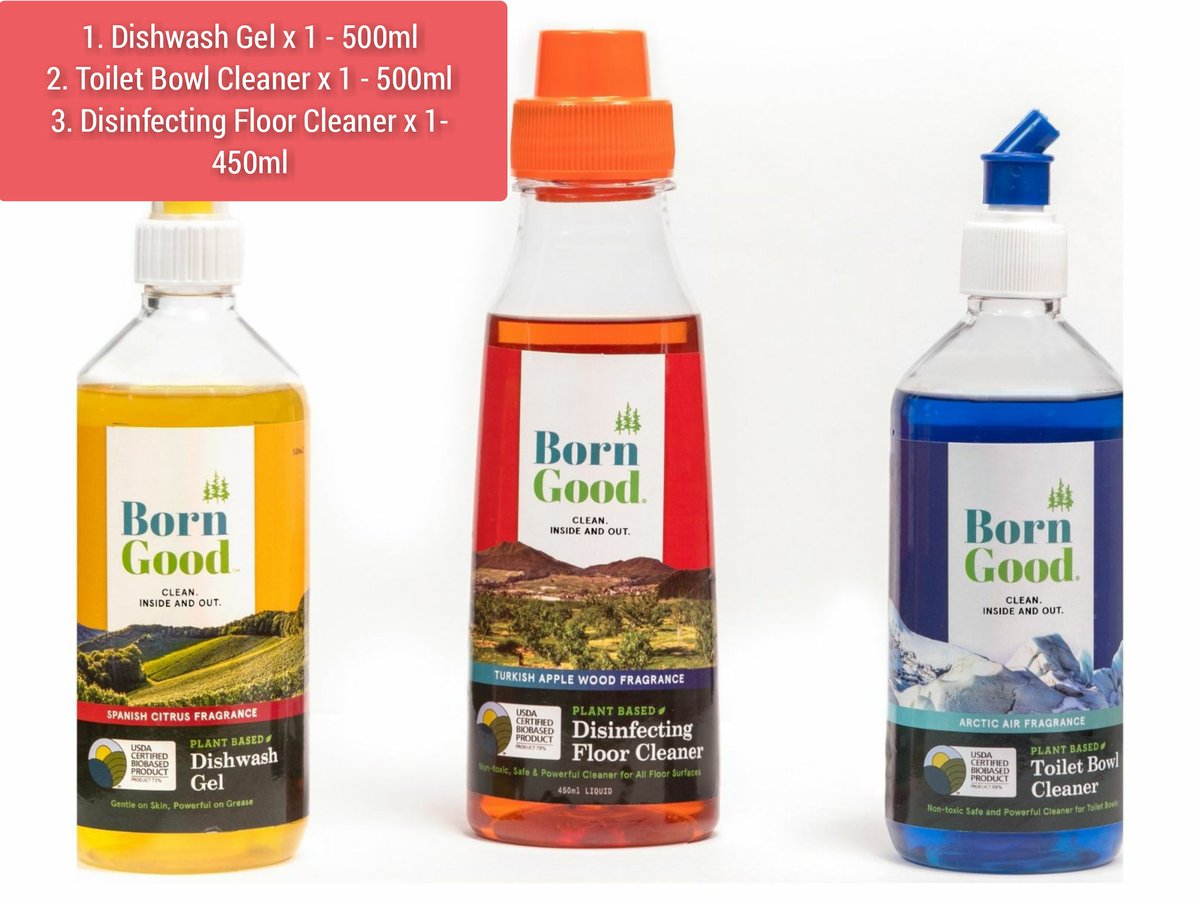 bhaginee's tweet photo. Plant-based &amp; USDA certified toxin free cleaning essentials Born Good Essential Bundle  worth 787/- only at 729/-. 😍 offer valid till 30 June. Limited stocks!! DM to order.

#shecoproduct
#borngood
#chemicalfree
#cleaningessentials
#petsafe
#childrensafe
#indianbrands https://t.co/DGbJFv4Z2N
