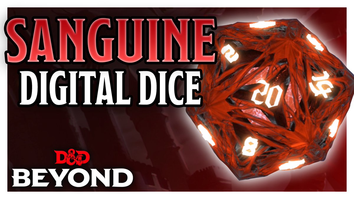 DnDBeyond's tweet photo. Want to roll with even more #DDBStyle? Secure your pulse-pounding Sanguine Dice Set by subscribing at https://t.co/FGEoRgPfBh

Sweepstakes close 06/29/21 11:59pm PT. Full sweepstakes rules: https://t.co/9AVVyh26IS https://t.co/hWfLkLk3f2