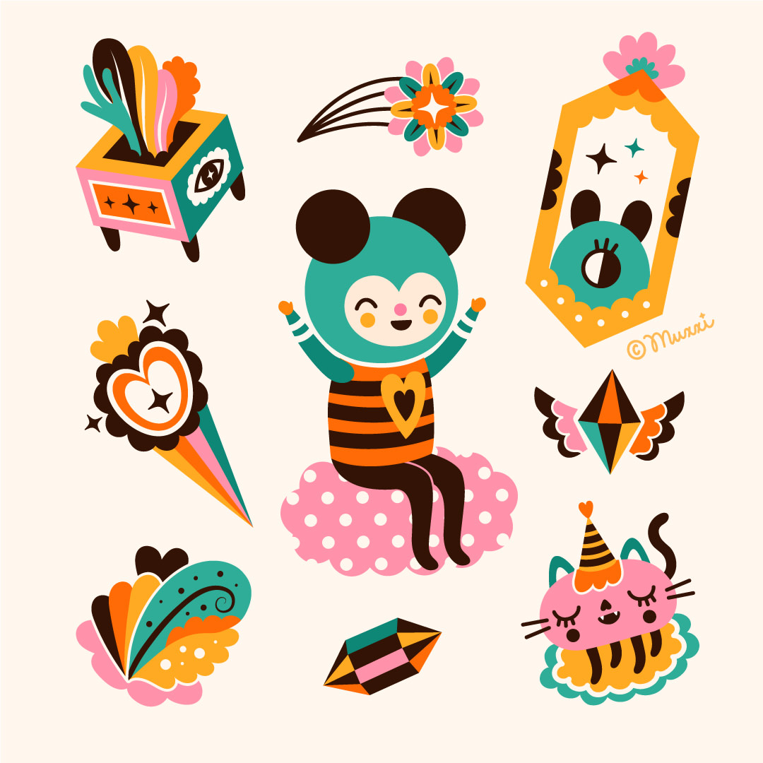WorkbookArt's tweet photo. @Muxxi illustrated several stickers for toy company, @Djecotoys. Her illustrations are bright & colorful delighting young children everywhere. https://t.co/pRb9vZiIFz #djecotoys #stickers #digital #illustration #vector #whimsical #dxeillustration #dxeillustrator #workbookdxe https://t.co/dS7QEvDVy8