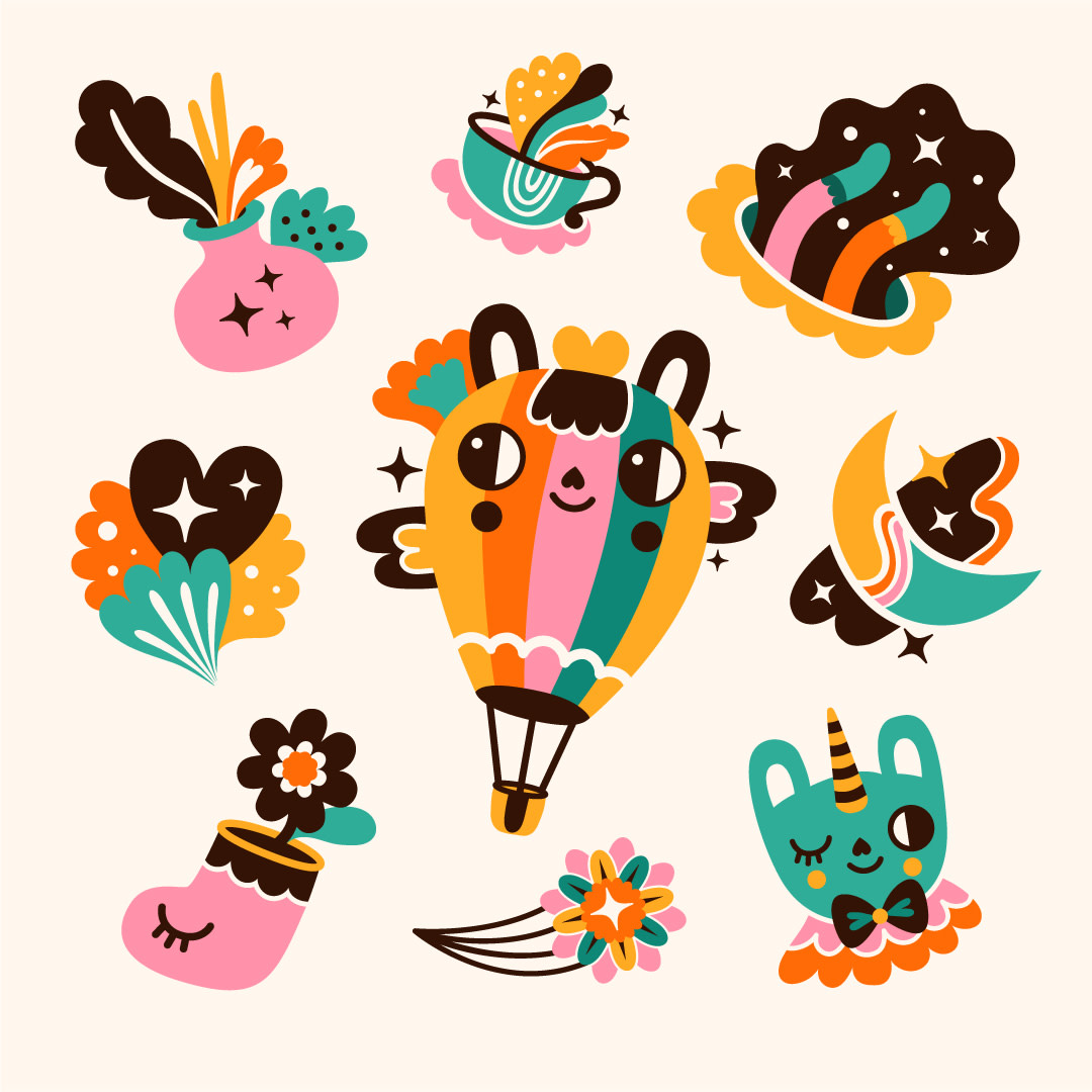 WorkbookArt's tweet photo. @Muxxi illustrated several stickers for toy company, @Djecotoys. Her illustrations are bright & colorful delighting young children everywhere. https://t.co/pRb9vZiIFz #djecotoys #stickers #digital #illustration #vector #whimsical #dxeillustration #dxeillustrator #workbookdxe https://t.co/dS7QEvDVy8