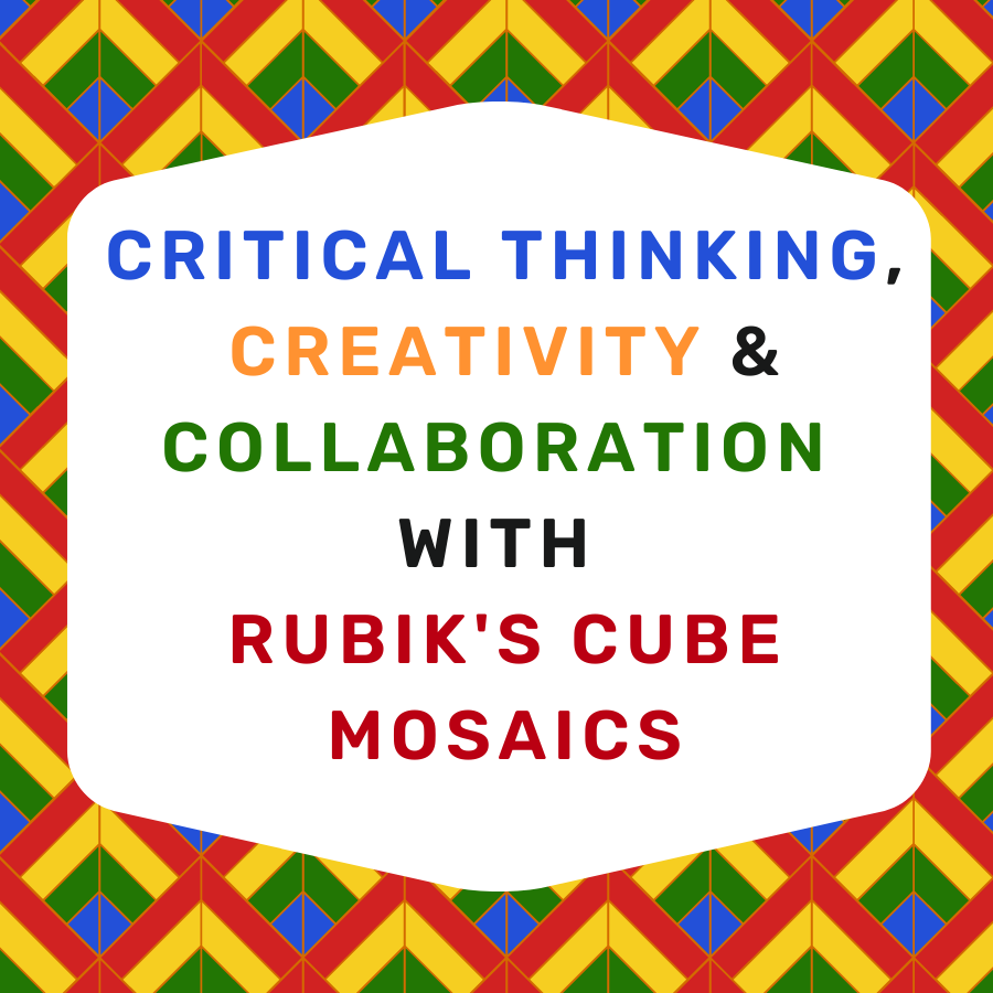 REGISTER for our next webinar for educators: Critical Thinking, Creativity & Collaboration with Rubik's Cube Mosaics! Tuesday, June 29 at 4pm Eastern for educators in the USA and Canada. Space is limited - register today! More info & link to register: ow.ly/749850FgmBr