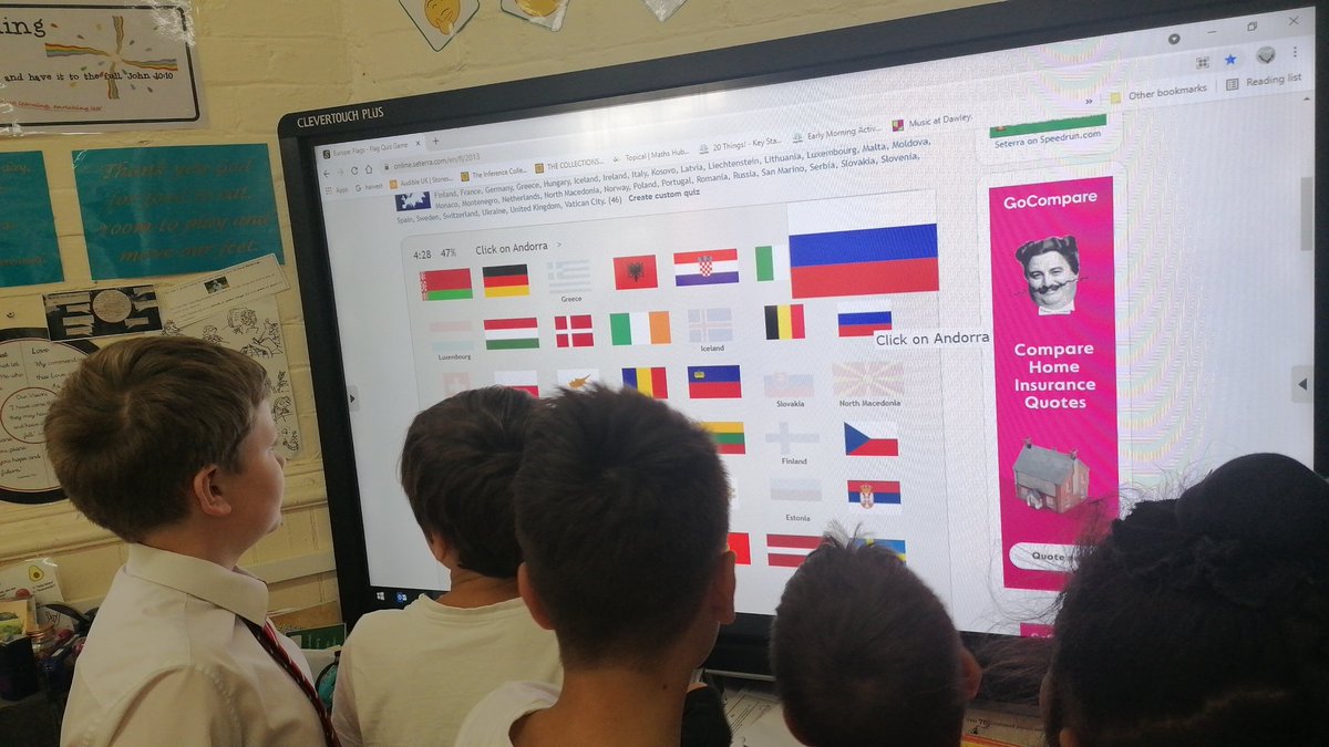 A quick game of flag spotting in year four. ⚽