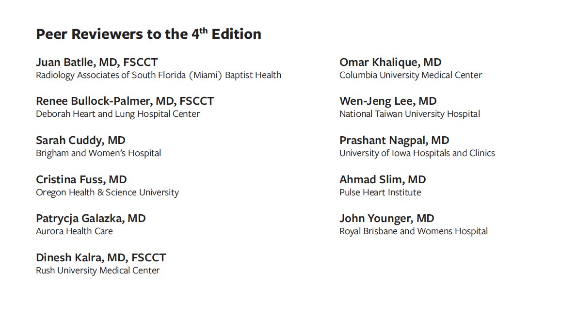 Dr. Todd C. Villines (@toddvillinesmd) on Twitter photo VERY excited about the NEW <a href="/Heart_SCCT/">Heart_SCCT</a> #yesCCT board prep book! 🔥
4th ed. is a HUGE overhaul:
⭐️ Complete revise of every chapter
⭐️ 170+ new ?s: Structural, latest data & guidelines
⭐️ New chapter on congenital
BIG 🙏🙏🙏 to current & prior editors, reviewers & authors!! VERY excited about the NEW <a href="/Heart_SCCT/">Heart_SCCT</a> #yesCCT board prep book! 🔥
4th ed. is a HUGE overhaul:
⭐️ Complete revise of every chapter
⭐️ 170+ new ?s: Structural, latest data & guidelines
⭐️ New chapter on congenital
BIG 🙏🙏🙏 to current & prior editors, reviewers & authors!!