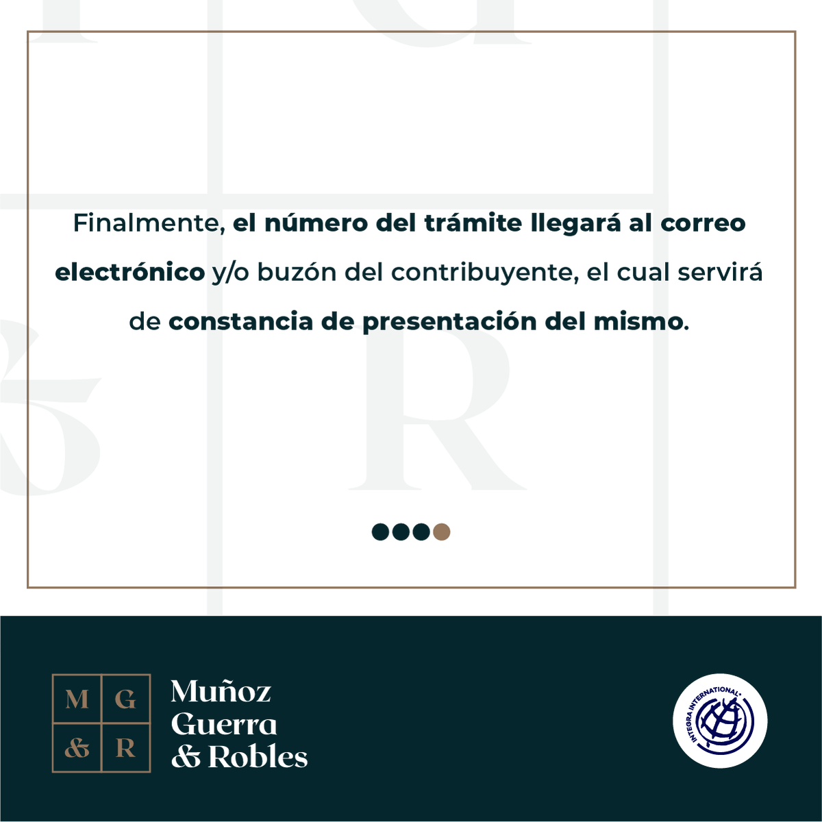 MGR_Ecuador's tweet photo. Nuevo #MGRTip sobre el cambio de la presentación de los Informes de Cumplimiento Tributario (ICT) con la reforma a la Resolución No. NAC-DGERCGC15-00003218. Conoce más Tips visitando nuestra página https://t.co/ic1OwCLXDj #MGRecuador #ecuador #SRI #ICT https://t.co/fZh6rStpR0