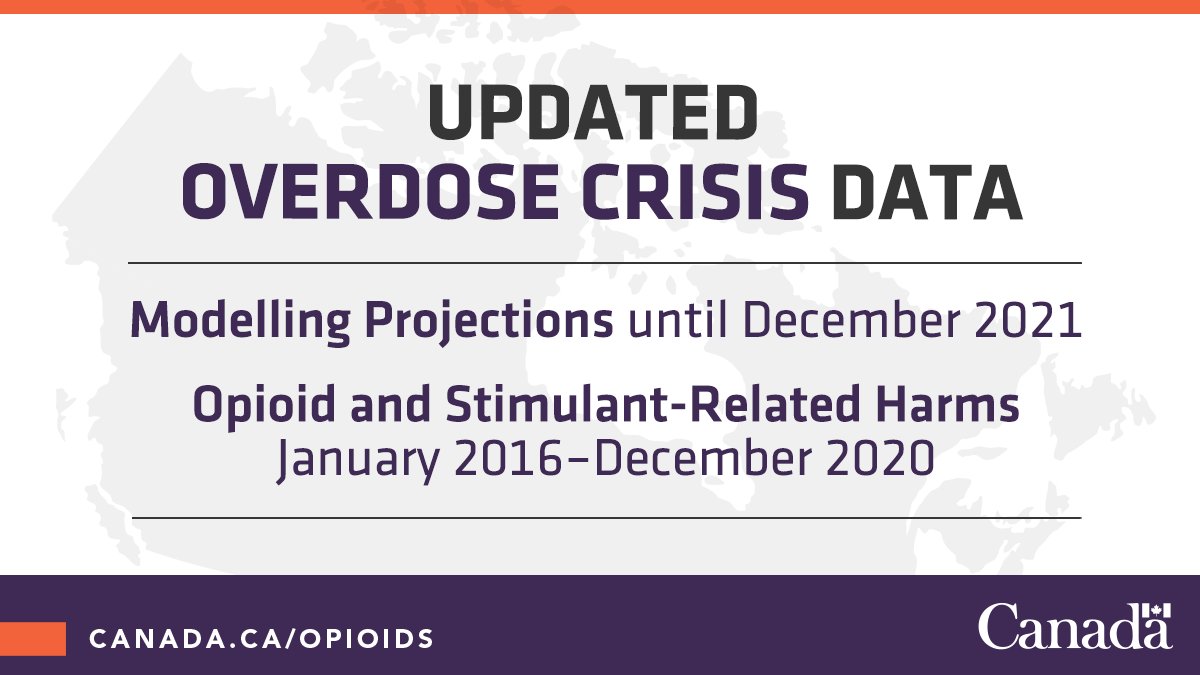 New #opioid-related death modelling projections show what may happen until Dec '21. Sadly, deaths may remain high or even increase.

We can help save lives and support people who use drugs through health interventions.

canada.ca/en/health-cana…