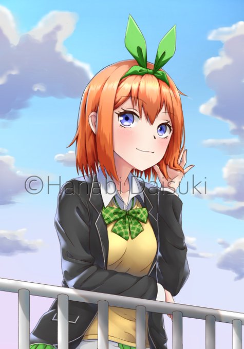 Hanabi Matsuri🌸花火 祭り~さんがTwitterに投稿した中野四葉(五等分の花嫁)のイラスト。