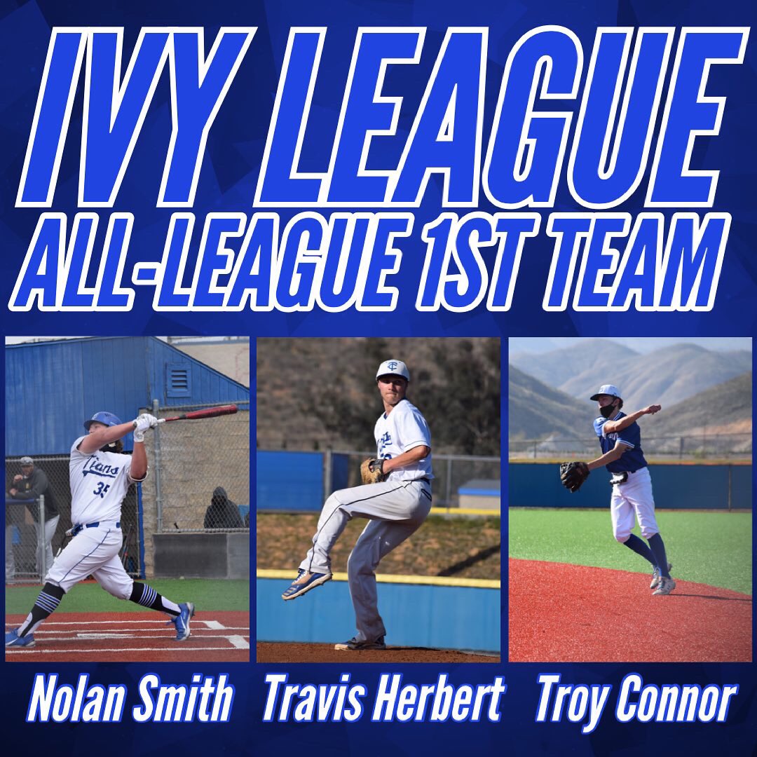 TCTitansBsbl's tweet photo. Congratulations to our all league selections! 

1st Team
-Nolan Smith
-Travis Herbert
-Troy Connor

2nd Team
-Gage Gonzales
-Jacob Gamez
-Shane Lamas

Honorable Mention
-Zach Anton
-Sawyer McGarvey https://t.co/iw6cabIhPa