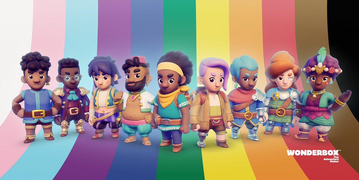 While developing <a href="/PlayWonderbox/">Wonderbox: The Adventure Maker</a> the team put a lot of effort and love to create characters that represent a more diverse world. I’m very proud of what we have accomplished so far and we’ll keep working to make Wonderbox’s characters even more diverse.

#Pride2021 ❤🧡💛💚💙💜