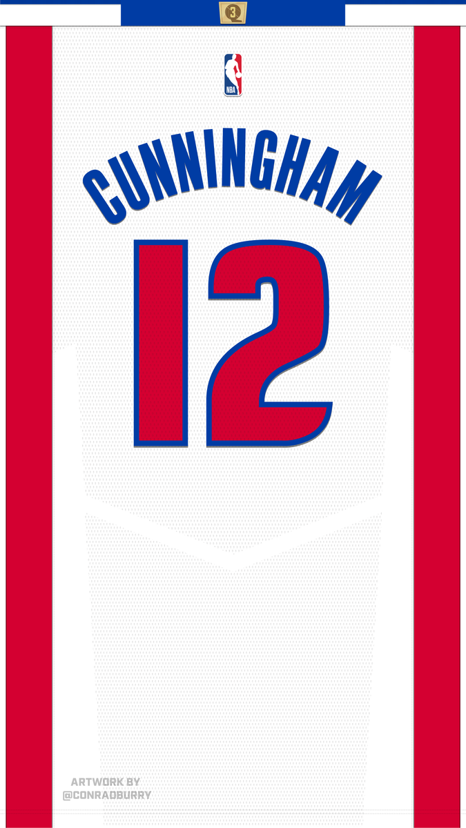 conradburry's tweet photo. Lottery win got me feeling some things last night, so let's do some 4K wallpapers. I have no clue what # Cade would wear. He's worn 1 in HS, 2 in college, and 10 for USA, so his options are limited for the Pistons. Went with a 12 to combine HS and college. #WillBynum https://t.co/opkMHnqMR3
