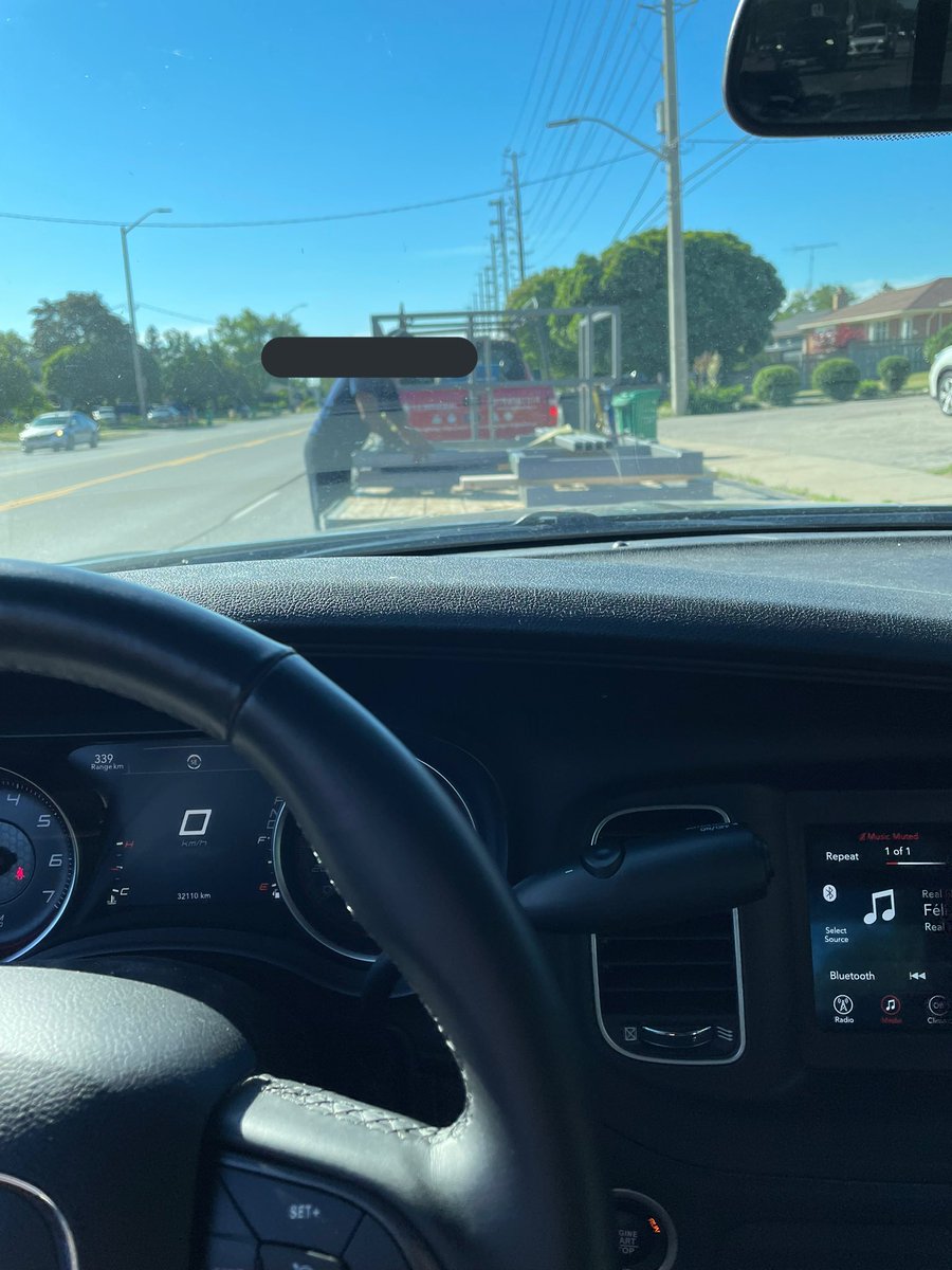 PRPRoadSafety's tweet photo. While observing traffic police witnessed a large piece of wood 🪵 fly off the back of this vehicle’s trailer, bounce onto the roadway and  land on the sidewalk. Please ensure all loads are secure. Due to high lumber prices the piece of wood has yet to be found. 🤔 https://t.co/lSj9t1sLRg