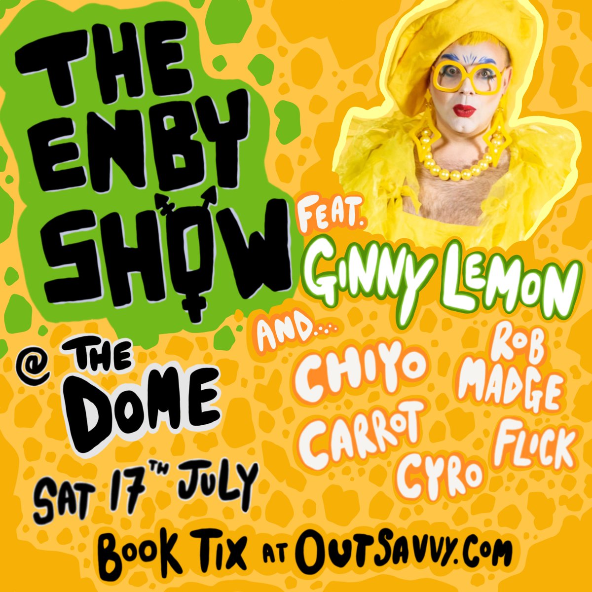 TheEnbyShow's tweet photo. ❗️ NEW VENUE ANNOUNCMENT❗️

We are so pleased to have partnered up with gorgeous venue The Dome London for our show with @GinnyLemon69, @PrinxChiyo and @Rob_Madge_02 on Sat 17th July!!

There are *very* limited tickets left, but we have been able to add a few more VIPs... https://t.co/goA8tBZhZ0