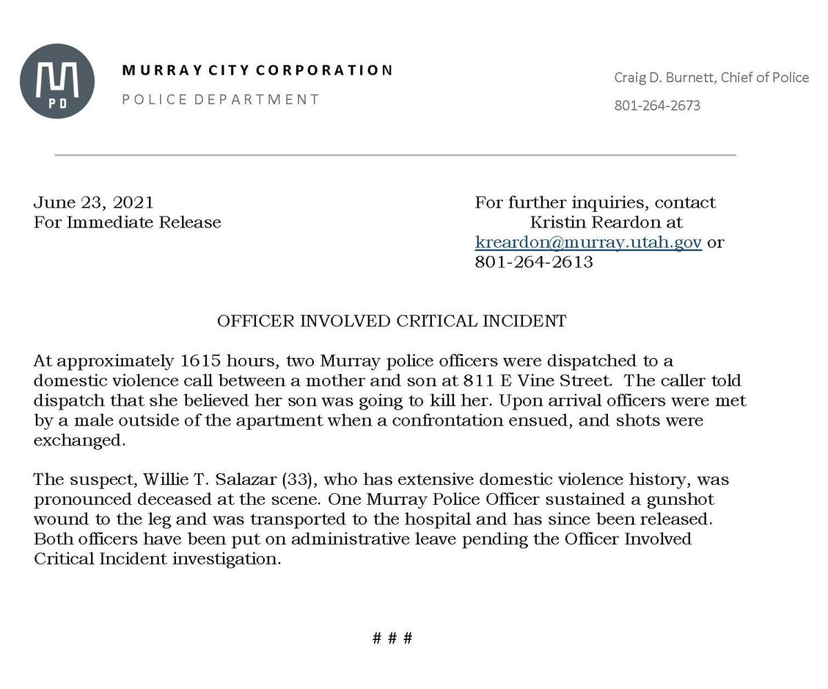Murray City Police tweet media